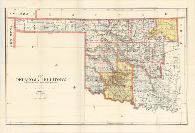 Map of Oklahoma Territory. Compiled from the Official Records of the General Land Office and Other Sources