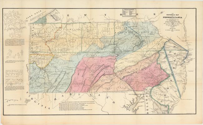 An Historical Map of Pennsylvania Showing the Indian Names of Streams and Villages...