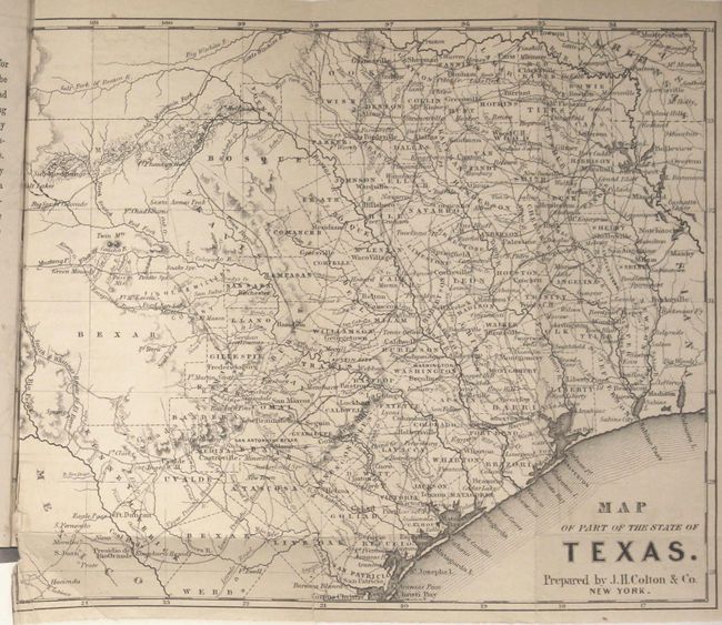 Map of Part of the State of Texas [bound in] A Journey Through Texas; or, a Saddle-Trip on the Southwestern Frontier: with a Statistical Appendix