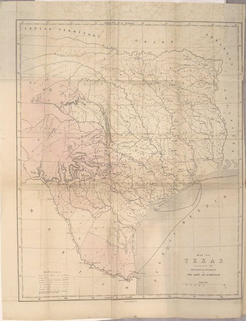 Map of Texas Illustrating the Missions & Journeys of the Abbe Em. Domenech [bound in] Missionary Adventures in Texas and Mexico. A Personal Narrative of Six Years' Sojourn in Those Regions