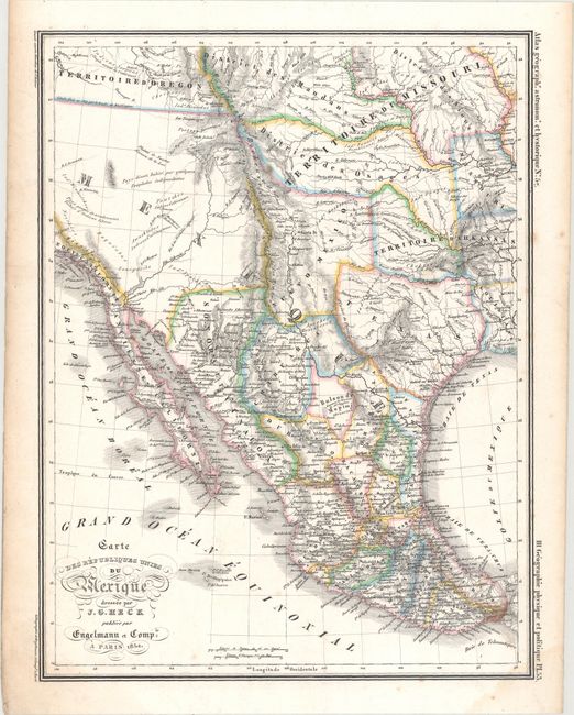 Carte des Republiques Unies du Mexique
