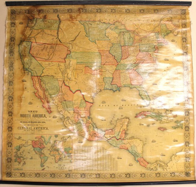 New Map of That Portion of North America, Exhibiting the United States and Territories, the Canadas, New Brunswick, Nova Scotia, and Mexico, Also, Central America, and the West India Islands...