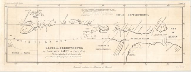 Carte des Decouvertes du Capitaine Parry en 1819 et 1820