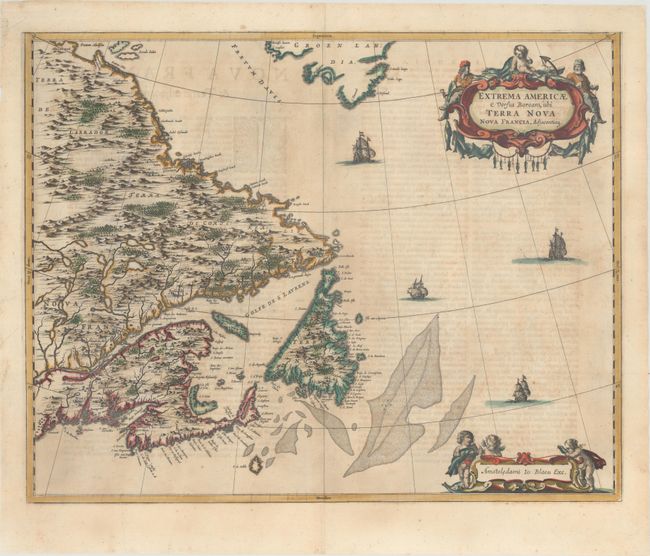 Extrema Americae Versus Boream, ubi Terra Nova Nova Francia, Adjacentiaq.