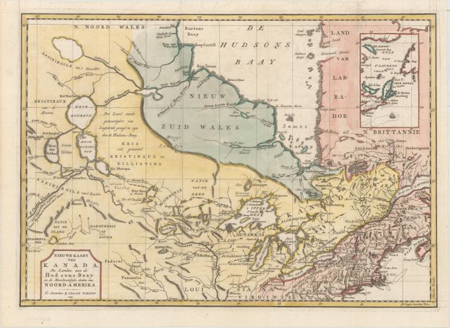 Nieuwe Kaart van Kanada, de Landen aan de Hudsons-Baay en de Noordwestelyke deelen van Noord-Amerika