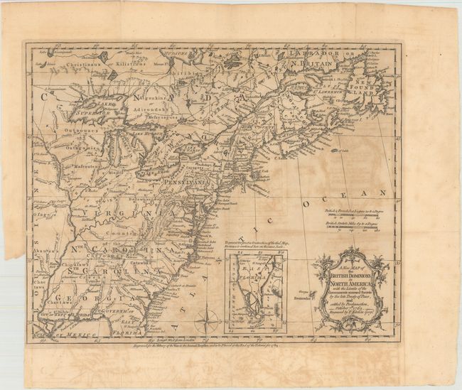 A New Map of the British Dominions in North America; with the Limits of the Governments Annexed Thereto by the Late Treaty of Peace, and Settled by Proclamation, October 7th 1763