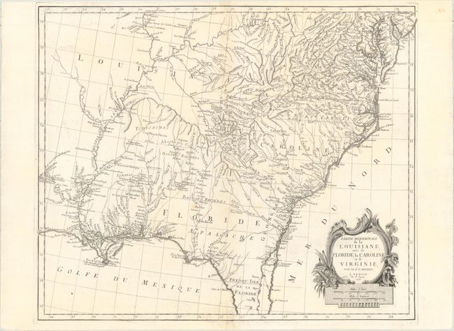 Partie Meridionale de la Louisiane, avec la Floride, la Caroline et la Virginie, par le Sr. d Anville