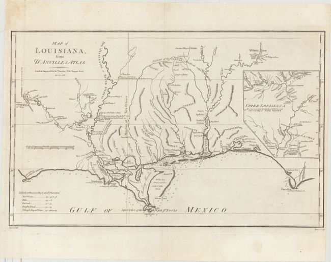Map of Louisiana, from d'Anville's Atlas