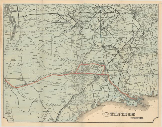 Map of the the Texas & Pacific Railway and Connections [with] Annual Report of the Texas & Pacific Railway Co. ... 1897