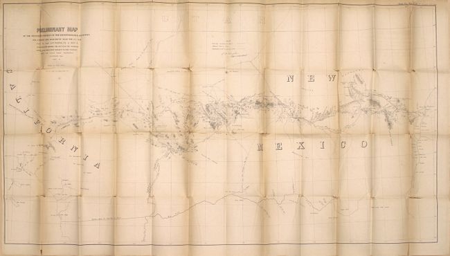 Preliminary Map of the Western Portion of the Reconnaissance and Survey for a Pacific Rail Road Route Near the 35th Par. Made by Capt. A.W. Whipple T.E. in 1853-54... [with report] Wagon Road from Fort Defiance to the Colorado River...