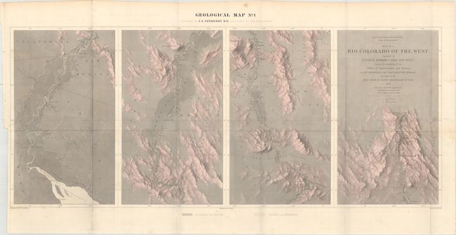 Geological Map No. 1 [together with] Geological Map No. 2 Rio Colorado of the West explored by 1st Lieut. Joseph C. Ives