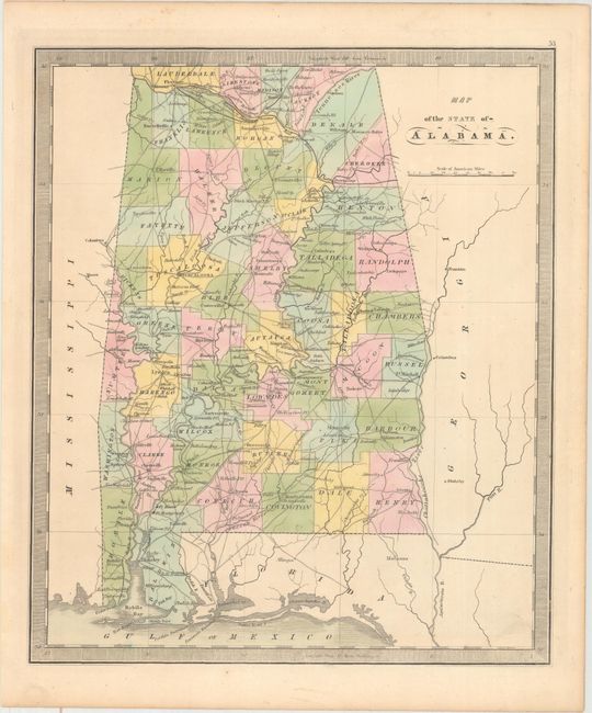Map of the State of Alabama