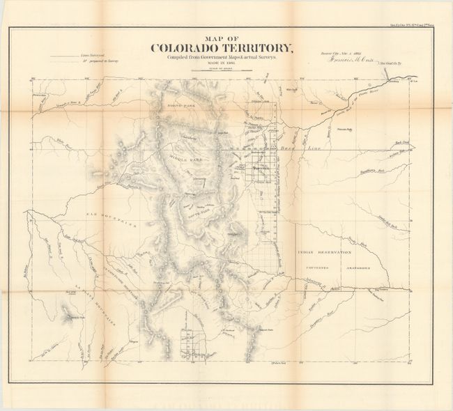 Map of Colorado Territory, Compiled from Government Maps & Actual Surveys