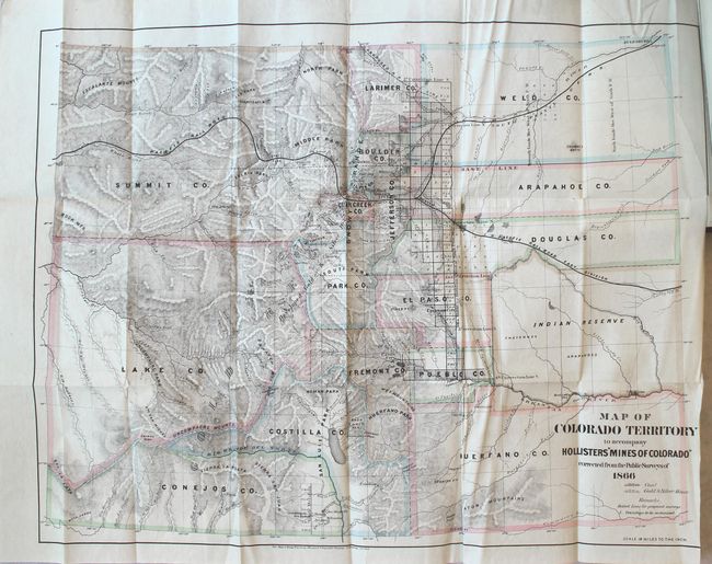 Map of Colorado Territory...Corrected from the Public Surveys of 1866 [bound in] The Mines of Colorado