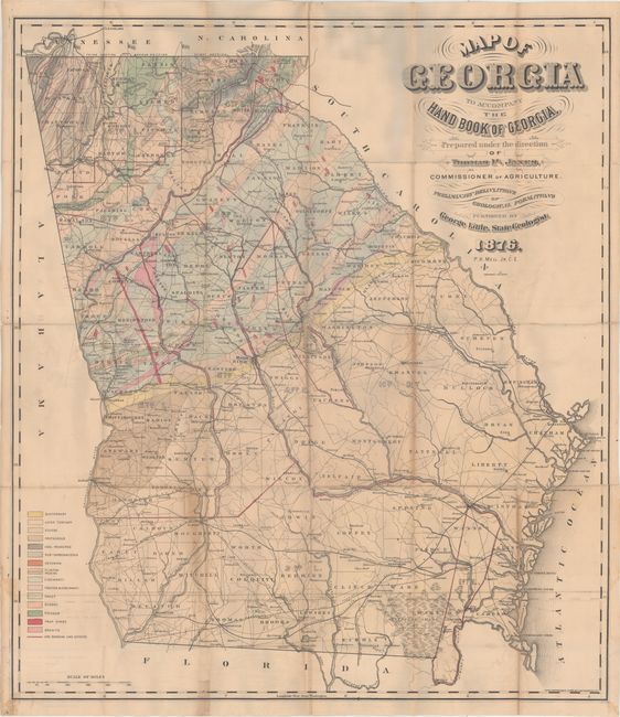 Map of Georgia to Accompany the Hand Book of Georgia... [together with] Hand-Book of the State of Georgia