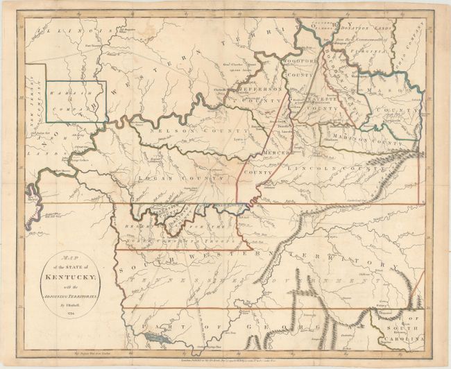 Map of the State of Kentucky; with the Adjoining Territories