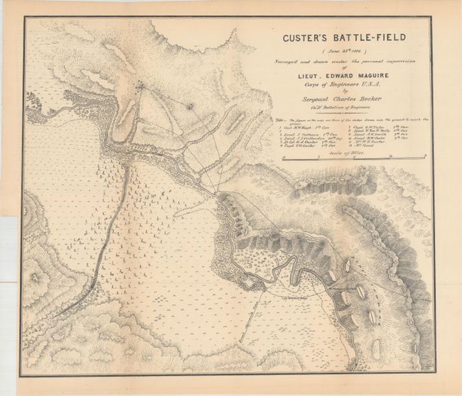 Custer's Battle-Field (June 25th 1876) Surveyed and Drawn Under the Personal Supervision of Lieut. Edward Maguire Corps of Engineers U.S.A.