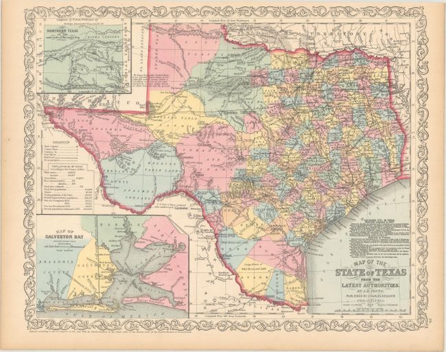 Map of the State of Texas from the Latest Authorities, by J.H. Young