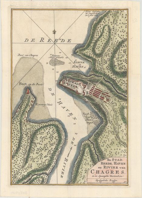 De Stad, Reede, Haven en Rivier van Chagres, in de Spaansche Westindien