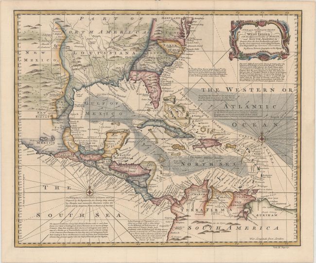 A New and Accurate Chart of the West Indies, with the Adjacent Coasts of North and South America...