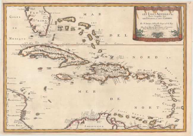 Les Isles Antilles &c. Entre Lesquelles sont les Lucayes, et les Caribes