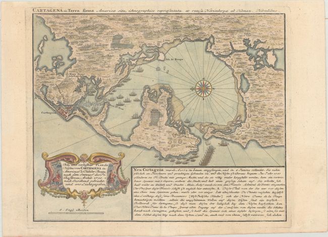 Neu und Verbesserter Plan des Hafens von Carthagena in America...