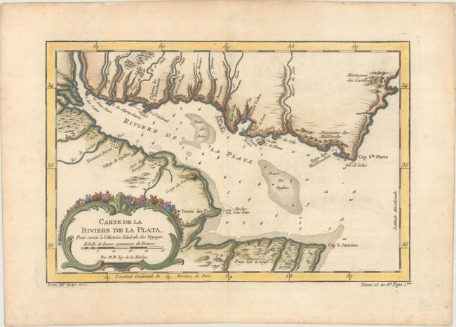 Carte de la Riviere de la Plata, pour Servir a l'Histoire Generale des Voyages