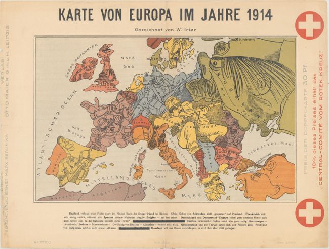 Karte von Europa im Jahre 1914