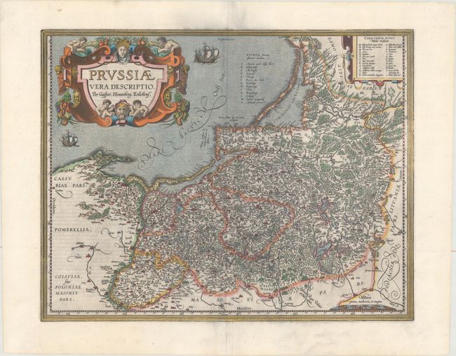 Prussiae Vera Descriptio. Per Gaspar. Henneberg. Erlichens.