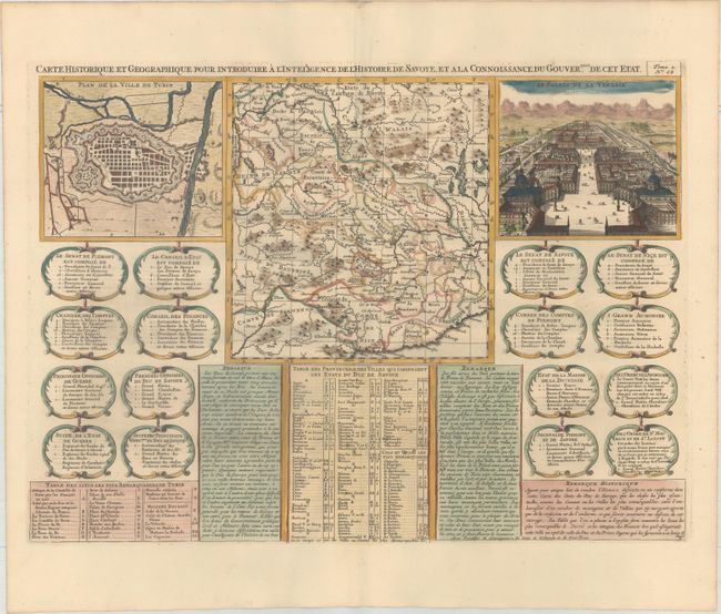 Carte Historique et Geographique pour Introduire a l'Intelligence de l'Histoire de Savoye, et ala Connoissance du Gouverment: de Cet Etat