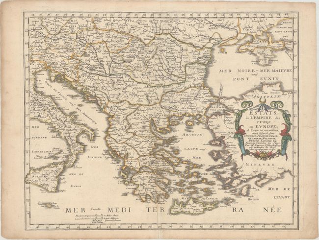Estats, de l'Empire des Turqs en Europe; et Pays Circomvoisins; Entre Lesquels sont Hongrie, Transilvanie, Valaquie, Moldavie, Petite Tatarie...