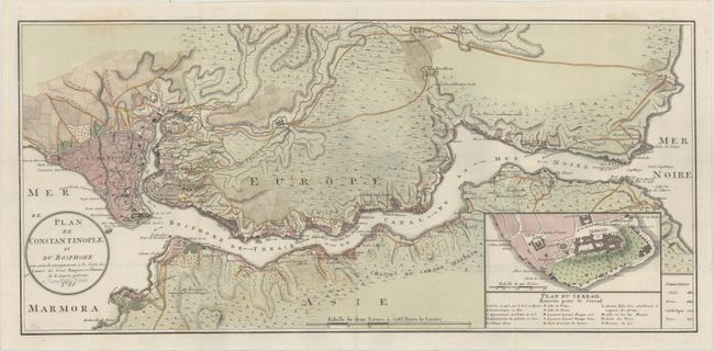 Plan de Constantinople et du Bosphore pour Servir de Renseignement a la Carte des Limites des Trois Empires, ou Theatre de la Guerre Presente