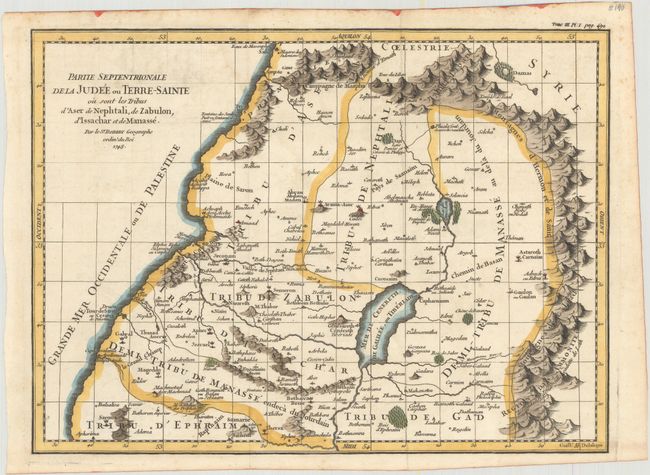 Partie Septentrionale de la Judee ou Terre-Sainte ou Sont les Tribus d'Aser de Nephtali, de Zabulon, d'Issachar et de Manasse