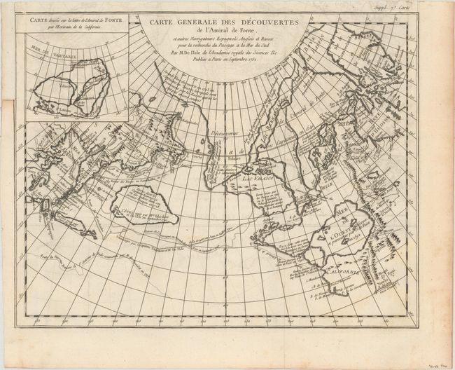 Carte Generale des Decouvertes de l'Amiral de Fonte et Autres Navigateurs Espagnols Anglois et Russes...
