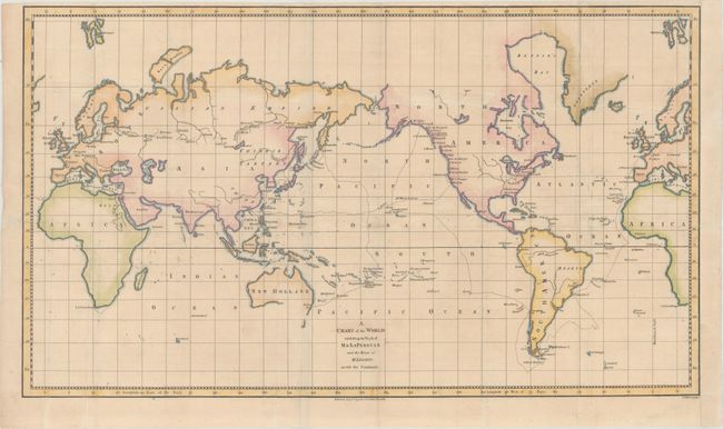 A Chart of the World Exhibiting the Track of M. de La Perouse and the Route of M. Lesseps Across the Continent