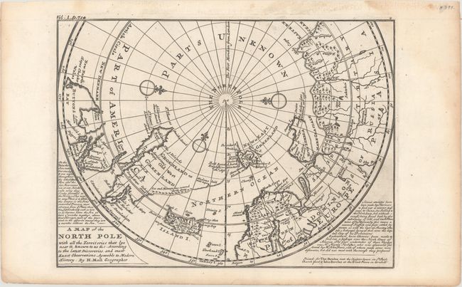 A Map of the North Pole with All the Territories That Lye Near It, Known to Us &c. According to the Latest Discoveries...