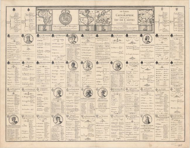 Les Tables de Geographie, Reduites en un Ieu de Cartes