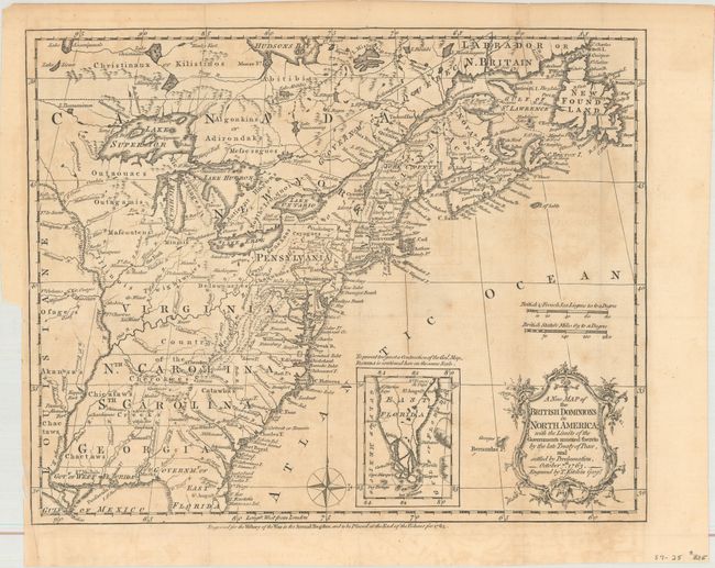 A New Map of the British Dominions in North America; with the Limits of the Governments Annexed Thereto by the Late Treaty of Peace, and Settled by Proclamation, October 7th 1763