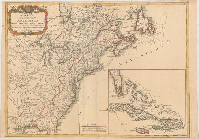 Carte des Possessions Angloises dans l'Amerique Septentrionale pour Servir d'Intelligence a la Guerre Presente Traduite de l Angloise