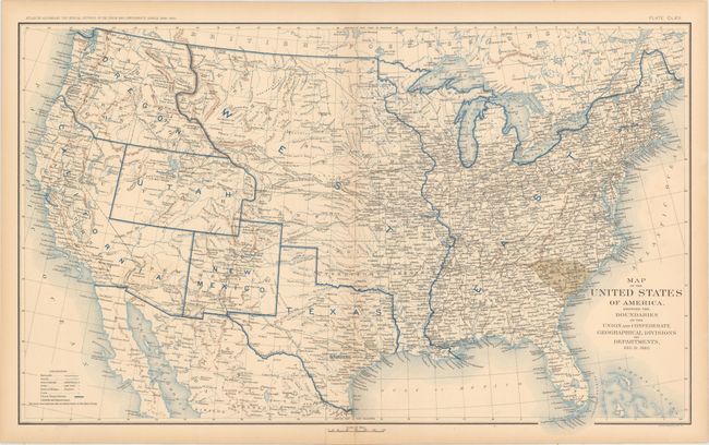 [Set of 10] Map of the United States of America, Showing the Boundaries of the Union and Confederate Geographical Divisions and Departments Plates CLXII - CLXXI