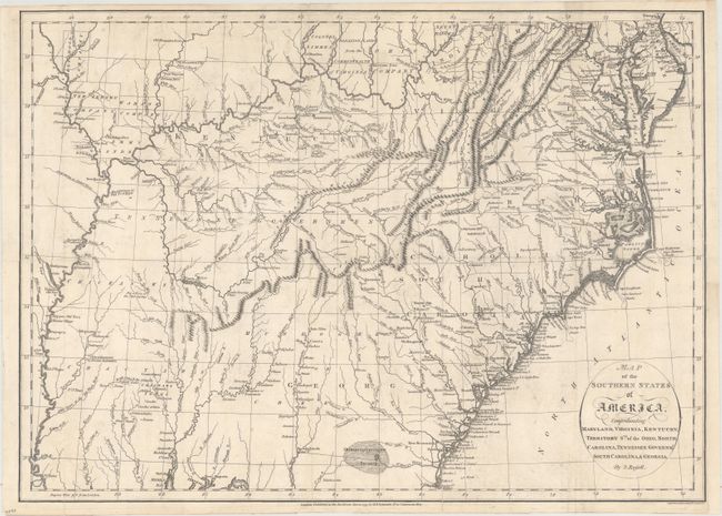 Map of the Southern States of America, Comprehending Maryland, Virginia, Kentucky, Territory Sth: of the Ohio, North Carolina, Tennessee Governmt., South Carolina, & Georgia