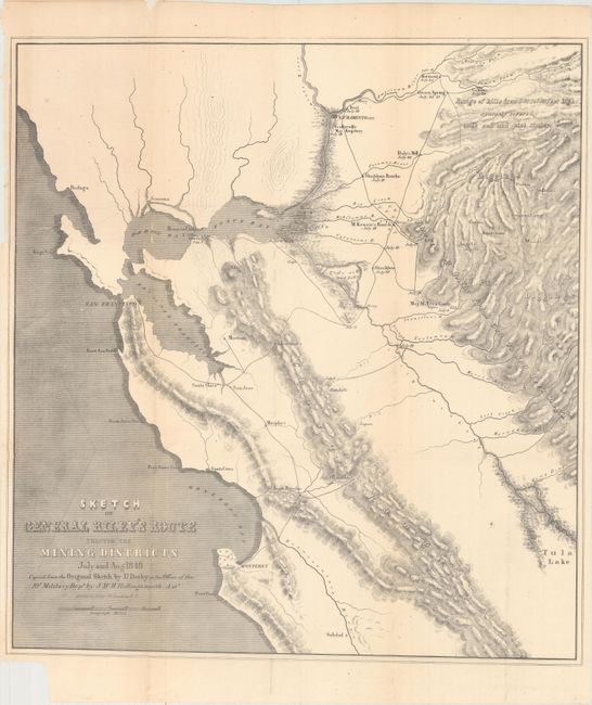 Sketch of General Riley's Route Through the Mining Districts July and Aug. 1849...