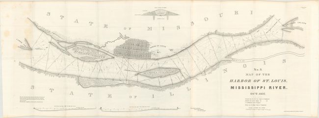 No. 3. Map of the Harbor of St. Louis, Mississippi River. Oct. 1837