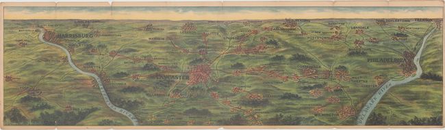 Birds Eye View of Lancaster County and Vicinity - The Garden Spot of the United States