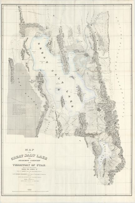 Map of the Great Salt Lake and Adjacent Country in the Territory of Utah...