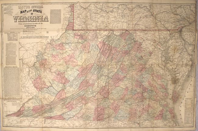 Lloyd's Official Map of the State of Virginia from Actual Surveys by Order of the Executive 1828 & 1859...