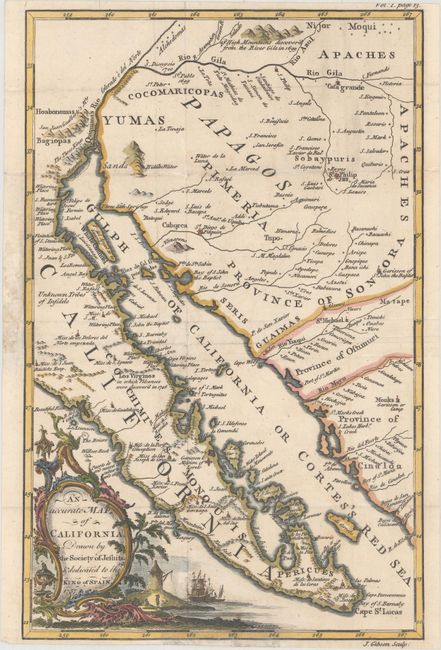 An Accurate Map of California, Drawn by the Society of Jesuits & Dedicated to the King of Spain