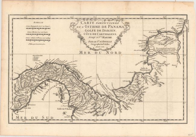 Carte Particuliere de l'Isthme de Panama, Golfe de Darien, Cote de Carthagene, Jusqu'a Ste. Marthe