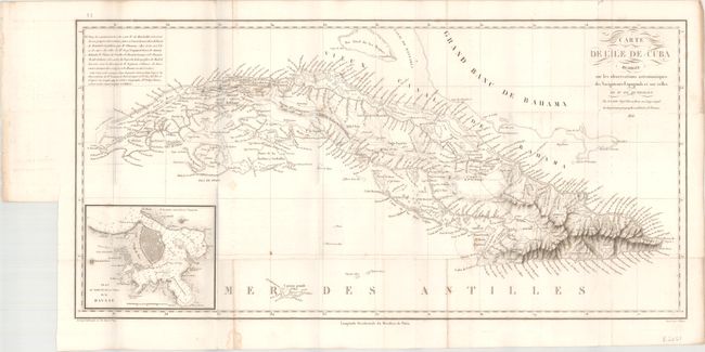 Carte de l'Ile de Cuba.. [with 2 Volumes] Essai Politique sur l'Ile de Cuba