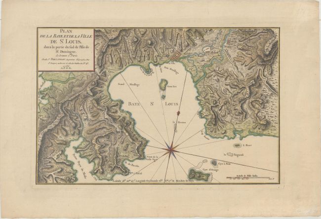 Plan de la Baye et de la Ville de St. Louis, dans la Partie du Sud de l'Isle de St. Domingue...